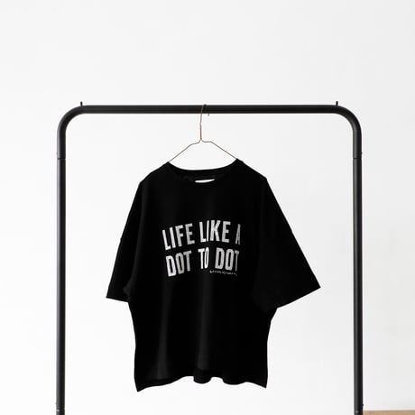 dot to dot クロスステッチ ロゴTシャツ・BLACK