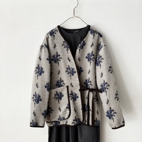 qiri　sarasa raised jacquard cardigan