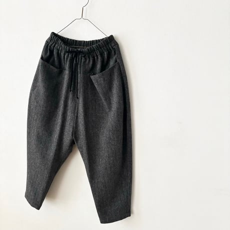 atelier naruse british wool tweed wide loose pants