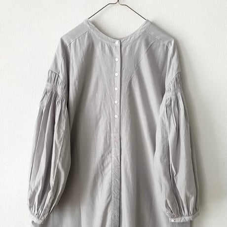 Hands of creation コットンキュプラ フィブリル加工2wayクルーネックワンピース