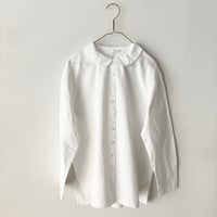 homspun バルキーシーチング フラットカラーブラウス