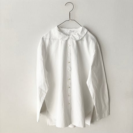 homspun バルキーシーチング フラットカラーブラウス