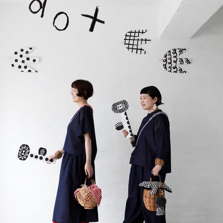 dot to dot デニムセットアップ　 5分袖ブラウス&キュロットパンツ