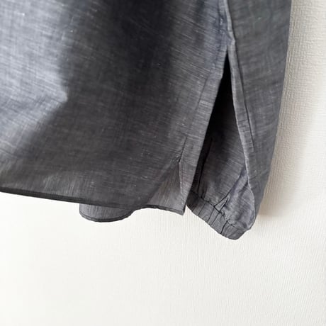 Hands of creation 80/-強撚クラシック バイオスラブ タックフリルブラウス