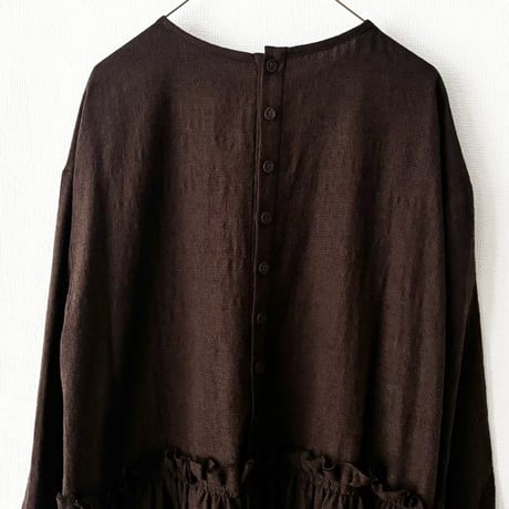atelier naruse ウールコットンミニ千鳥チェック カットオフワンピース