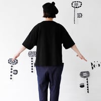 dot to dot デニムセットアップ　 5分袖ブラウス&タックパンツ