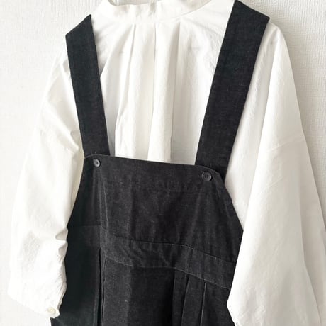 somewearclothing  TOP糸シャツコール サロペットスカート