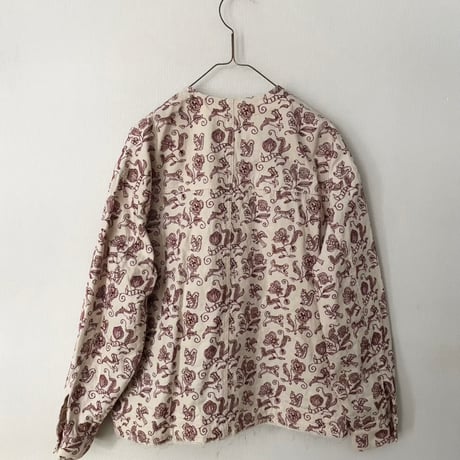 qiri  Arcadia embroidery denim jacket ・ecru