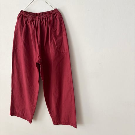 homspun バルキーシーチングギャザーパンツ ・レンガ