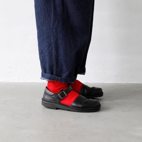 dot to dot デニムセットアップ　 5分袖ブラウス&タックパンツ