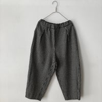 Hands of creation 2/48 リファイン オーバル八分丈パンツ・ブロックチェック