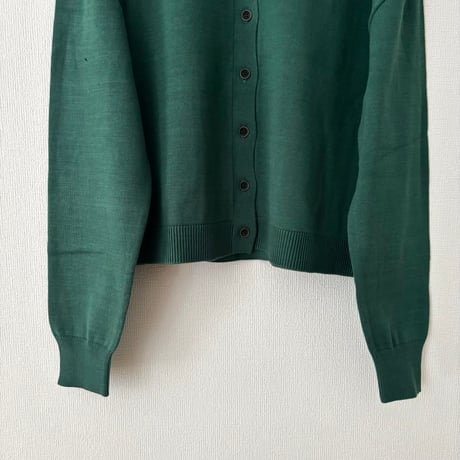 atelier naruse  cotton wool V neck cardigan・moss green
