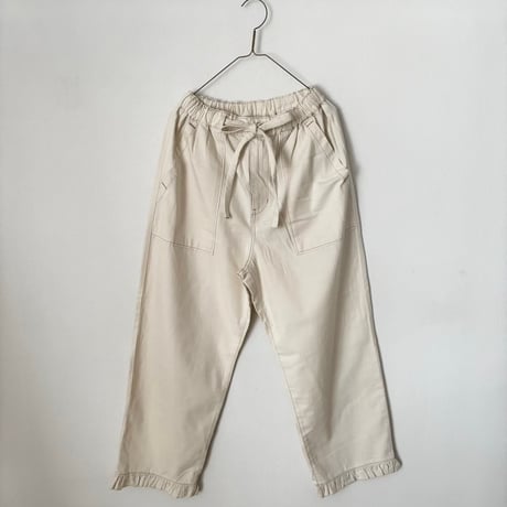 buoybuoy　8オンスDENIM  HEM FRILL PANTS・KINARI