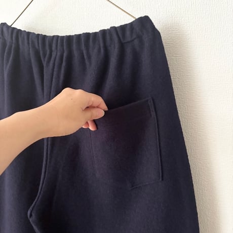 NATURAL LAUNDRY ウールリング ワイドテーパードパンツ