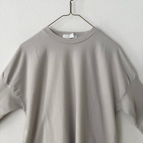 homspun 40/2天竺 長袖裾ロックプルオーバー