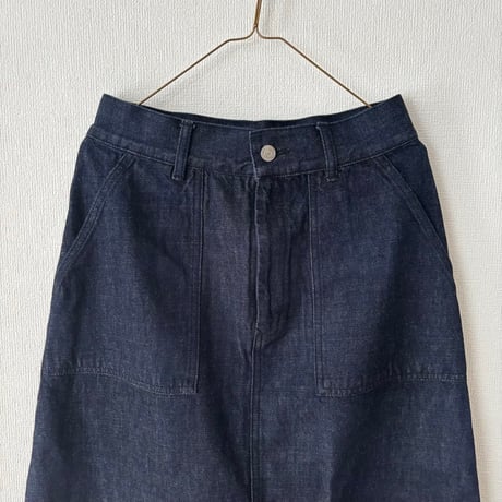 atelier naruse  cotton denim tight skirt