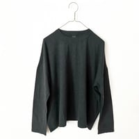 homspun 30/1天竺 BIGロングスリーブTシャツ・TOPダークチャコール