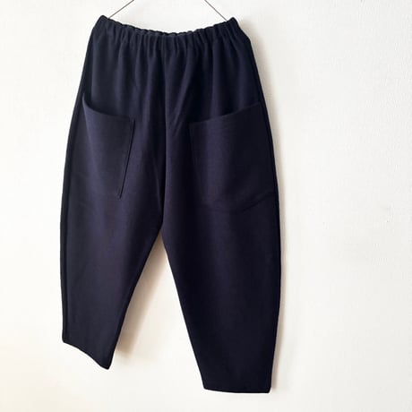 NATURAL LAUNDRY ウールリング ワイドテーパードパンツ