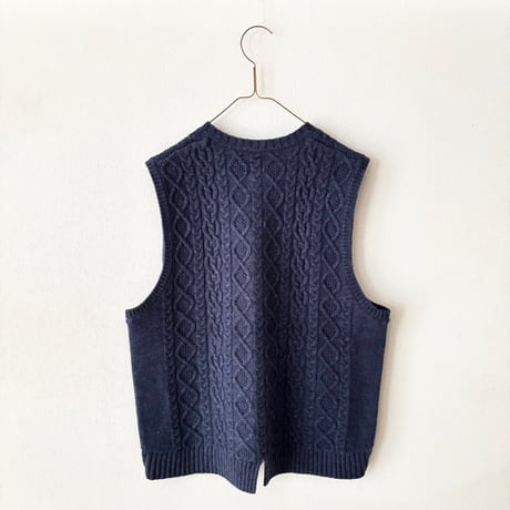 NATURAL LAUNDRY　2/16 メリノケーブル ベスト