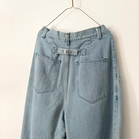 atelier naruse   cotton denim tuck pants・vintage wash