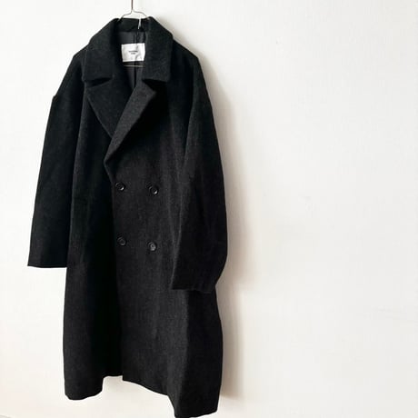 UNIVERSAL TISSU オリジナルウールヘリンボン オーバー ピーコート