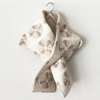 qiri  patchwork quilt jacquard muffler・ecru