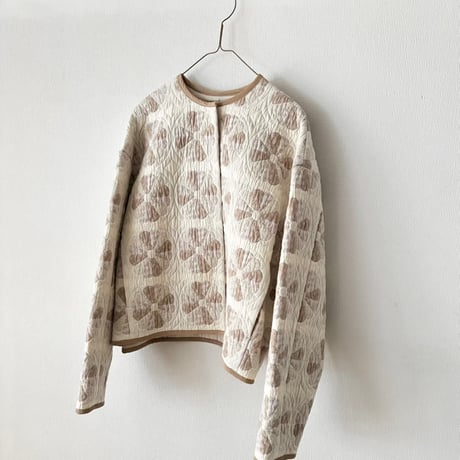 qiri  patchwork quilt jacquard  jacket・ecru