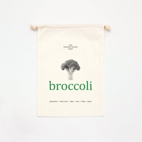 77NEEDLE WORKS DRAWSTRING BAG・BROCCOLI