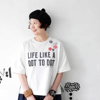 dot to dot クロスステッチ ロゴTシャツ・WHITE