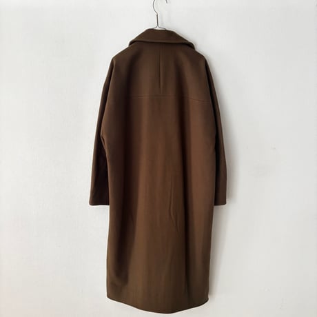 yuni super100/wool semi double cocoon coat