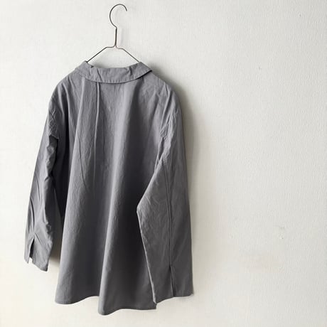 homspun バルキーシーチング フラットカラーブラウス
