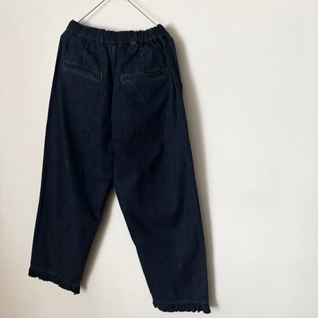 buoybuoy　8オンスDENIM  HEM FRILL PANTS・INDIGO