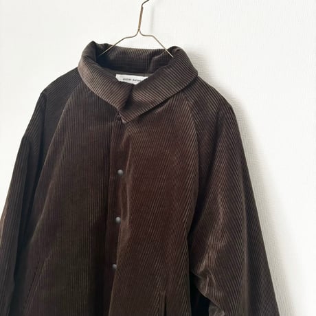 atelier naruse corduroy padded balmacaan jacket・khaki