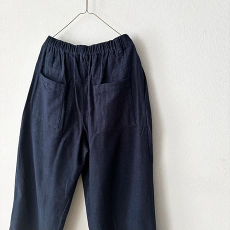 UNIVERSAL TISSU  コットンネル サイドタックパンツ