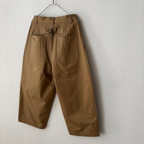 atelier naruse   vintage chino wide tuck pants・beige