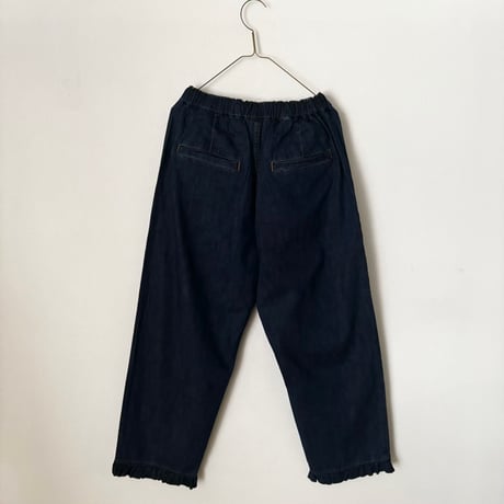 buoybuoy　8オンスDENIM  HEM FRILL PANTS・INDIGO