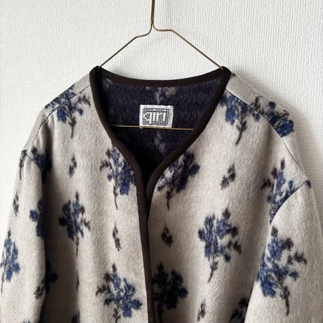 qiri　sarasa raised jacquard cardigan