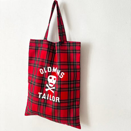 オールドマンズテーラー OMT SKULL PRINT TOTE BAG・RED