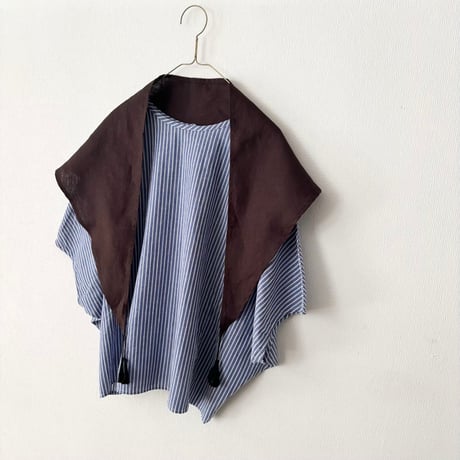 FOG LINEN WORK テス スカーフ・チョコレート