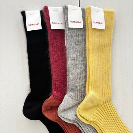 homspun モヘア×コットン ソックス