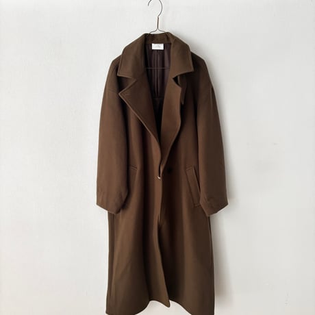 yuni super100/wool semi double cocoon coat