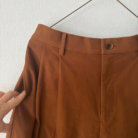 raha モールスキン バックゴムワイドパンツ