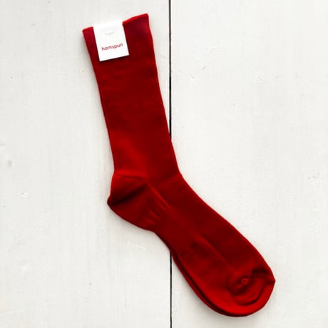 homspun 防縮ウール リブソックス
