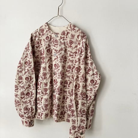qiri  Arcadia embroidery denim jacket ・ecru