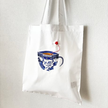 オールドマンズテーラー BLUE WILLOW  MILK TEA  TOTE BAG・White