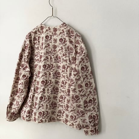 qiri  Arcadia embroidery denim jacket ・ecru