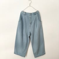 atelier naruse   cotton denim tuck pants・vintage wash