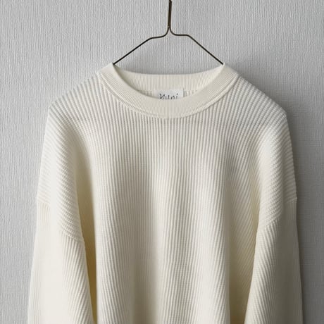 yuni  コットン waffle long sleeve pull over