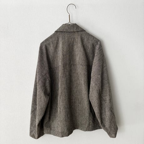 yuni コットンアクリルウール tailored short cocoon jacket