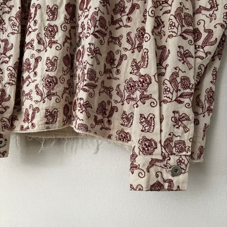 qiri  Arcadia embroidery denim jacket ・ecru